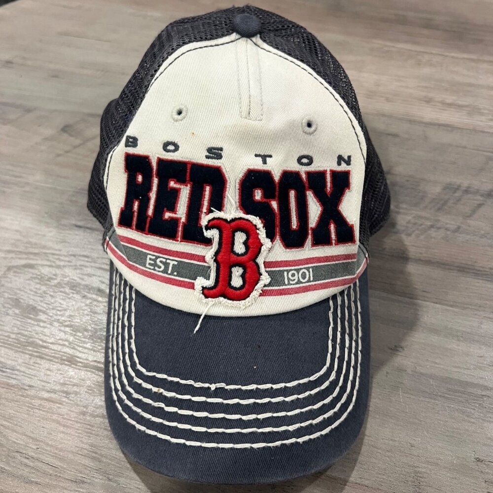 Boston Red Sox Mesh Trucker Cap Established 1901 Vintage Baseball Hat